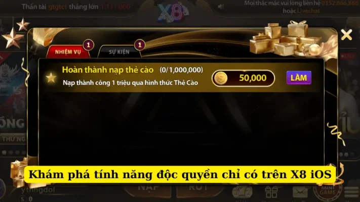 Khám phá tính năng độc quyền chỉ có trên X8 iOS