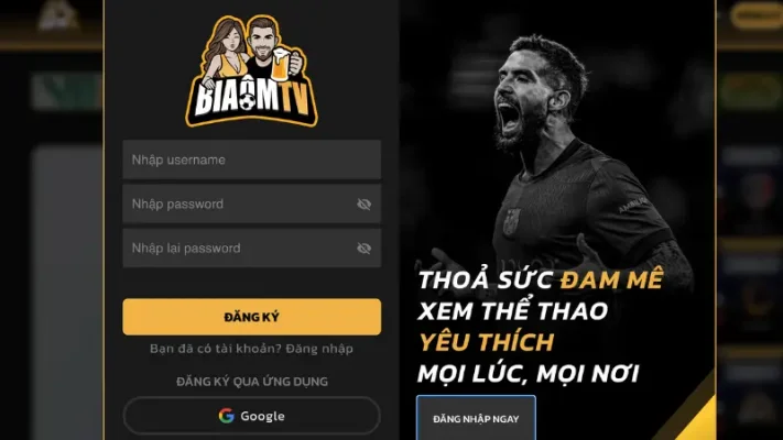 Quy trình truy cập website xem bóng đá Biaomtv