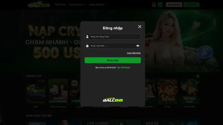 Hệ thống nạp tiền chính thức của Ball88